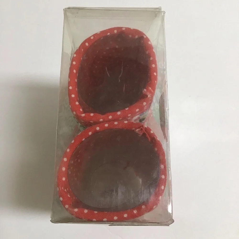 Vintage Calico Fabric Quilted Napkin Rings SET OF 4 Dining Boho Farmhouse NEW